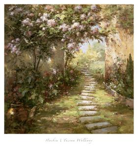 Tuscan Walkway-Haibin-Stretched Canvas