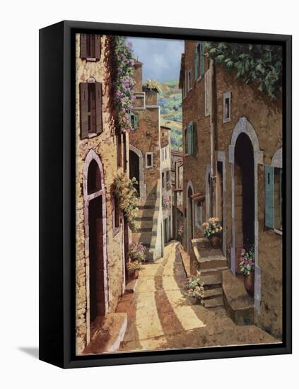 Tuscan Walkway-Guido Borelli-Framed Stretched Canvas