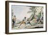 Tuscan Wrestling, Colour, Italy, 18th Century-null-Framed Giclee Print