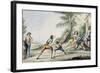 Tuscan Wrestling, Colour, Italy, 18th Century-null-Framed Giclee Print