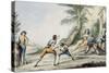 Tuscan Wrestling, Colour, Italy, 18th Century-null-Stretched Canvas