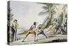 Tuscan Wrestling, Colour, Italy, 18th Century-null-Stretched Canvas