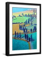 Tuscany, 2021 (acrylic on board)-Paul Powis-Framed Giclee Print