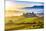 Tuscany Foggy Landscape at Sunrise, Italy-sborisov-Mounted Photographic Print