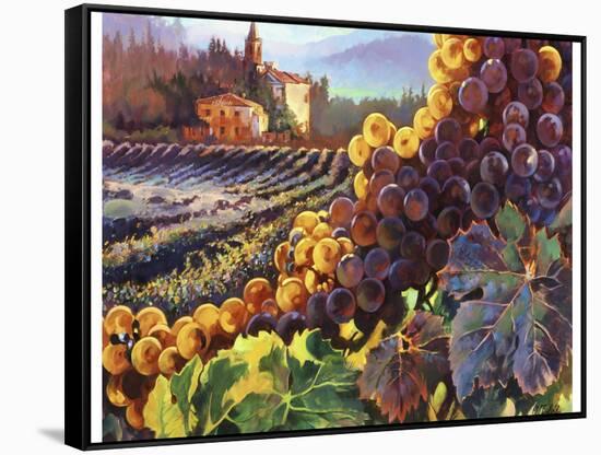 Tuscany Harvest-Clif Hadfield-Framed Stretched Canvas