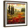 Tuscany in Bloom I-JM Steele-Framed Giclee Print