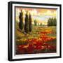 Tuscany in Bloom I-JM Steele-Framed Giclee Print