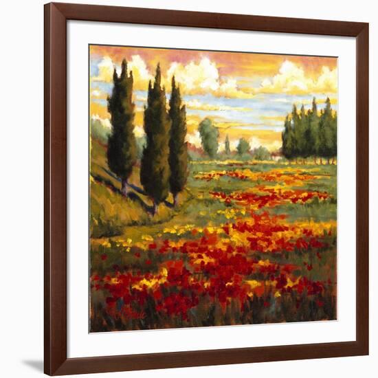 Tuscany in Bloom I-JM Steele-Framed Giclee Print