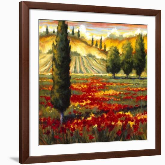 Tuscany in Bloom II-JM Steele-Framed Giclee Print