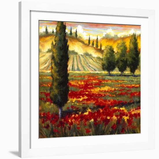 Tuscany in Bloom II-JM Steele-Framed Giclee Print