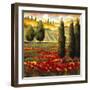 Tuscany in Bloom III-JM Steele-Framed Premium Giclee Print