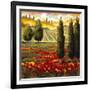 Tuscany in Bloom III-JM Steele-Framed Giclee Print