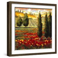 Tuscany in Bloom III-JM Steele-Framed Giclee Print