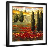 Tuscany in Bloom III-JM Steele-Framed Giclee Print