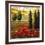 Tuscany in Bloom III-JM Steele-Framed Giclee Print