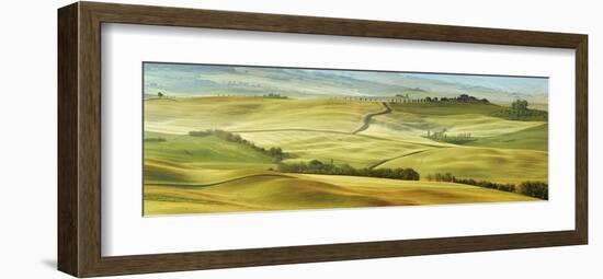 Tuscany landscape, Val d'Orcia, Italy-Frank Krahmer-Framed Art Print