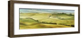 Tuscany landscape, Val d'Orcia, Italy-Frank Krahmer-Framed Art Print