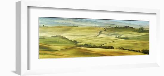 Tuscany landscape, Val d'Orcia, Italy-Frank Krahmer-Framed Art Print