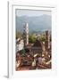 Tuscany, Lucca. The rooftops of the historic center of Lucca and bell tower of St. Martin Cathedral-Julie Eggers-Framed Photographic Print