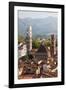 Tuscany, Lucca. The rooftops of the historic center of Lucca and bell tower of St. Martin Cathedral-Julie Eggers-Framed Photographic Print