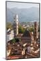 Tuscany, Lucca. The rooftops of the historic center of Lucca and bell tower of St. Martin Cathedral-Julie Eggers-Mounted Photographic Print