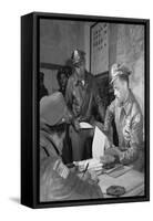 Tuskegee Airmen Woodrow W. Crockett and Edward C. Gleed, Ramitelli, Italy, March 1945-null-Framed Stretched Canvas
