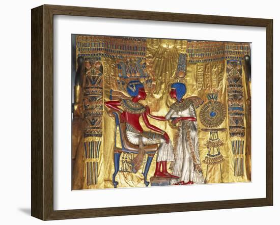 Tutankhamen a Ankhesenamen, Relief, C20 BC-null-Framed Photographic Print