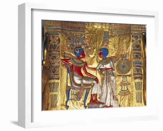 Tutankhamen a Ankhesenamen, Relief, C20 BC-null-Framed Photographic Print