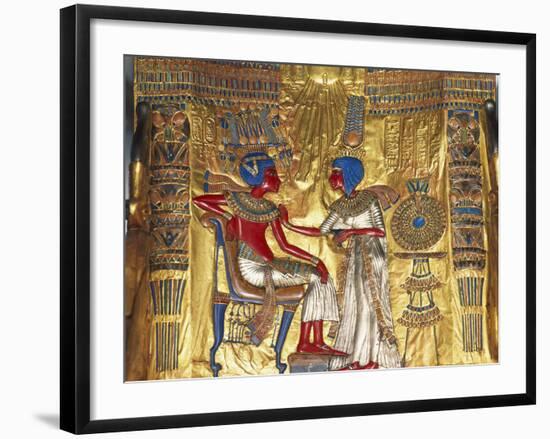 Tutankhamen a Ankhesenamen, Relief, C20 BC-null-Framed Photographic Print