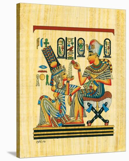 Tutankhamun and His Wife-null-Stretched Canvas