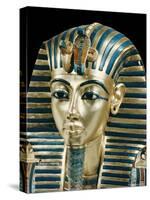 Tutankhamun's Funeral Mask in Solid Gold Inlaid with Semi-Precious Stones, Thebes, Egypt-Robert Harding-Stretched Canvas