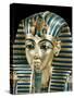 Tutankhamun's Funeral Mask in Solid Gold Inlaid with Semi-Precious Stones, Thebes, Egypt-Robert Harding-Stretched Canvas