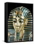 Tutankhamun's Funeral Mask in Solid Gold Inlaid with Semi-Precious Stones, Thebes, Egypt-Robert Harding-Framed Stretched Canvas