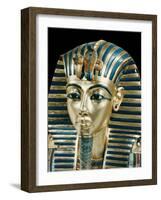 Tutankhamun's Funeral Mask in Solid Gold Inlaid with Semi-Precious Stones, Thebes, Egypt-Robert Harding-Framed Photographic Print