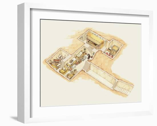 Tutankhamun's Tomb-Fernando Aznar Cenamor-Framed Giclee Print