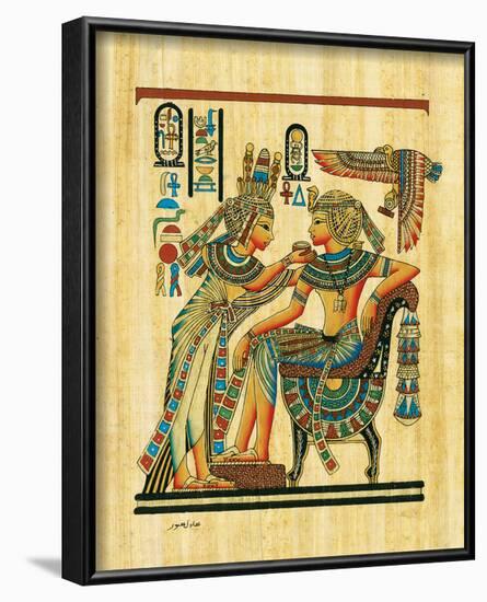 Tutankhamun with His Queen-null-Framed Art Print