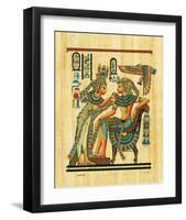 Tutankhamun with His Queen-null-Framed Art Print