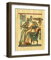 Tutankhamun with His Queen-null-Framed Art Print