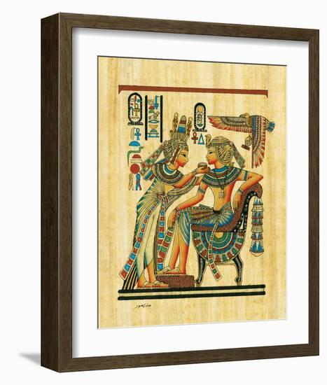 Tutankhamun with His Queen-null-Framed Art Print