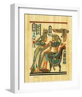 Tutankhamun with His Queen-null-Framed Art Print