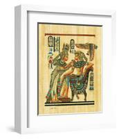 Tutankhamun with His Queen-null-Framed Art Print