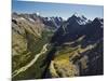 Tutoko River, Valley, Fiordland National Park, Southern Alps, Southland, South Island, New Zealand-Rainer Mirau-Mounted Photographic Print