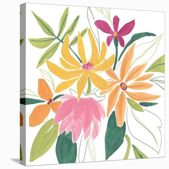 Tutti Frutti Floral II-June Vess-Stretched Canvas