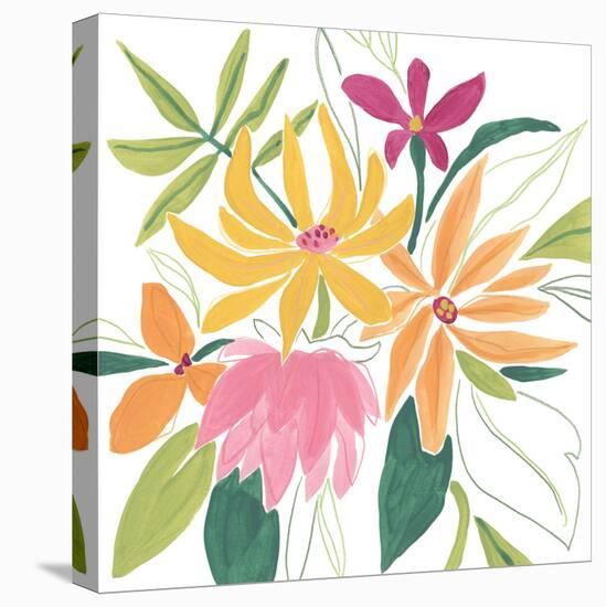 Tutti Frutti Floral II-June Vess-Stretched Canvas