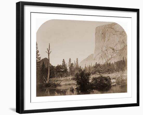 Tutucanula - El Capitan 3600 ft. Yosemite, California, 1861-Carleton Watkins-Framed Art Print