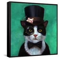 Tuxedo Cat-Lucia Heffernan-Framed Stretched Canvas