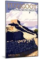 Tuzigoot National Monument - Arizona-Lantern Press-Mounted Art Print