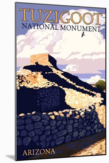 Tuzigoot National Monument - Arizona-Lantern Press-Mounted Art Print