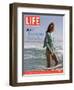 TV Chef Giada De Laurentiis Wading in Surf at the Hotel Del Coronado, January 19, 2000-Jeff Riedel-Framed Photographic Print