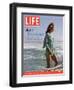 TV Chef Giada De Laurentiis Wading in Surf at the Hotel Del Coronado, January 19, 2000-Jeff Riedel-Framed Photographic Print